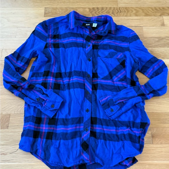 BDG Blue Plaid Button Down Shirt Women’s XS – Urban Outfitters - Picture 3 of 7